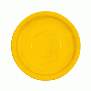 Soucoupe café mélamine jaune Ø13,8cm - par 12
