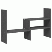 Support pour moniteur gris (39-72) x 17 x 43 cm bois de pin solide 02_0004467 - gris Bois massif 3000200377244