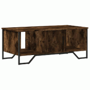 VidaXL Table basse chêne fumé 100x51x40 cm bois d'ingénierie Modèle Karma Élite - 848491