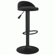 VidaXL Tabouret de bar Noir Velours Modèle Nova Prestige - 333587