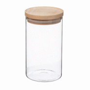 5FIVE - Bocal en verre 1 L, couleur beige - transparent verre JJ134