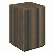 Angle de comptoir Vertigo T01 MDF noir et olivier 60x60x93cm