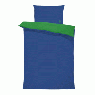 Benetton - Housse de Couette Réversible 150/210cm avec Drap 100/200+30cm et Taie d'Oreiller 50/70cm Vert et Bleu - multicolore BE711