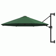 Helloshop26 - Parasol d'extérieur mural avec mât métallique 300 cm vert 02_0008689 - vert métal 3000463247766