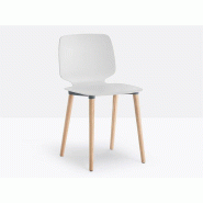 Lot de 6 chaises polyvalentes Babila 2750 pieds bois Pedrali