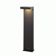 Lumisky - Borne solaire noire en aluminium LED puissant blanc chaud ALA MAXI H65cm - 200 lumens - autonomie 18h - IP65 Lumisky - Borne solaire noire en aluminium LED puissant blanc chaud ALA MAXI H65cm - 200 lumens - autonomie 18h - IP65
