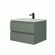 MOB-IN Ensemble meuble simple vasque SORRENTO 60 cm + robinet - vert 3701606505087 MOB-IN Ensemble meuble simple vasque SORRENTO 60 cm + robinet - vert 3701606505087
