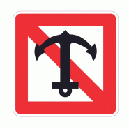 Panneau A6 - Interdiction d'ancrer - fluvial