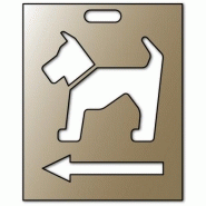 POCHOIR CHIEN + FLÈCHE / CONTREPLAQUÉ