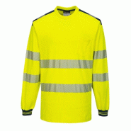 Portwest - T-Shirt PW3 manches longues HV - T185 Jaune / Bleu Marine Taille L - L textile 5036108303892
