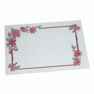 Sets de table, papier 30 cm x 40 cm blanc "Fleurs" (1000 unités) PAPSTAR - blanc papier 12557