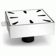 Siphon en acier inoxydable avec sortie verticale 200x200 mm de Fricosmos - G054276