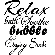 Sticker Relax bath soothe bubble