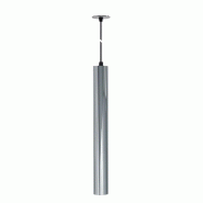 Suspension tubulaire Atmos GU10 XL, argentée, installation en saillie ou encastrée, design orientable - Beneito & Faure - argenté 8436590203002