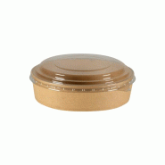 Thouy Bol en carton kraft et couvercle en PET 500 mL - 3701114815074