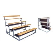 Tribune sur roulettes  idéale pour l'utilisation en salles sportives