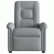 VidaXL Fauteuil de massage inclinable Gris clair Tissu Modèle Norvaria - 8721158336323