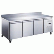 A.C.L - Table réfrigérée 3 portes - 339 L - avec dosseret évaporateur traité - inox MM99171060 A.C.L - Table réfrigérée 3 portes - 339 L - avec dosseret évaporateur traité - inox MM99171060