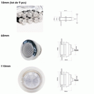 Kit éclairage étanche IP68 RGB - Spots encastrables 68mm ou 110mm avec contrôle télécommande ou bouton Kit éclairage étanche IP68 RGB - Spots encastrables 68mm ou 110mm avec contrôle télécommande ou bouton