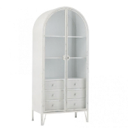 ARMOIRE DEMI-CERCLE AKIBE MÉTAL BLANC 2 PORTES