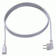 BACHMANN Câble H05VV-F 3G 1,5 mm², CEE7/7 / C13, gris, 2 m