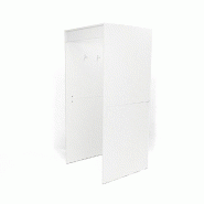 Cabine d'Essayage Autoportante Blanche 90x90x210cm - Tringle et Patère Incluses