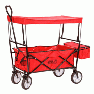 Chariot à main pliable 'sunny' avec toit - transport- enfants- jardin Chariot à main pliable 'sunny' avec toit - transport- enfants- jardin