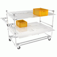 Chariot à plateaux téléscopiques