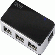 Digitus DA-70220 4 Port USB 2.0-Hub Noir, Argent - 4016032306535 Digitus DA-70220 4 Port USB 2.0-Hub Noir, Argent - 4016032306535