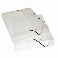 Exacompta - Réf. 5962E - 8 boites de classement Exabox Dos 25mm Polypropylène Crystal - A4 - Cristal - transparent plastique 5962E_0