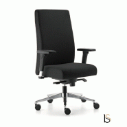 Fauteuil Manager en tissu Bost - Sokoa - Noir, Oui