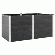 Helloshop26 - Lit surélevé de jardin moderne 200 x 100 x 91 cm usage extérieur designs élégant en WPC gris 02_0046554 - gris Bois massif 3000234301673