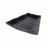 ITALCONCEPT L2G Plat Melamine Noir Ondule 1/4 De Rond - 3616350126702