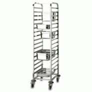 LACOR 66118 Chariot à plateaux, acier 18/10, 17 plateaux, GN 2/1 - Acier inoxydable 18/10 66118