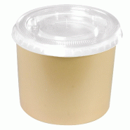 NOVACUP Combo Pot à Glace carton Beige 165ml  VALUE PACKCouvercle recyclableSorbet Dessert Glacé    ø86x52mm Idéal Glace Artisanale - Lot de 5000