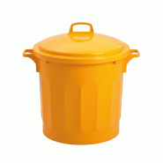 Poubelle ronde tri sélectif 75L Gilac - Jaune_0