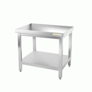 Table de travail en inox soubassement 700 x 500 mm PREMIUM / GOLDINOX - gris inox 3701770803873 Table de travail en inox soubassement 700 x 500 mm PREMIUM / GOLDINOX - gris inox 3701770803873
