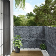 Vidaxl écran d'intimité de jardin aspect pierre de rebord gris pvc 4005527 Vidaxl écran d'intimité de jardin aspect pierre de rebord gris pvc 4005527