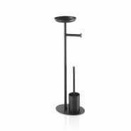 AQA Design Porte-brosse WC sur pied TIPPY-A en métal noir L.24 P.17 H.75 MP03190 - noir métal MP03190