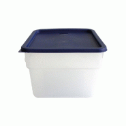 Bac alimentaire 12L 28,5x28,5x21cm polypropylène blanc