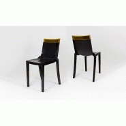 Chaise design noire et or style art deco - oro