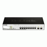 D-Link DGS-1210-10P Géré L2 Gigabit Ethernet (10/100/1000) Connexion Ethernet, supportant l'alimenta