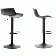 Décoshop26 - Lot de 2 tabourets de bar pieds trompette style contemporain avec repose-pieds hauteur réglable en plastique et métal 10_0000312 - 300 Décoshop26 - Lot de 2 tabourets de bar pieds trompette style contemporain avec repose-pieds hauteur réglable en plastique et métal 10_0000312 - 300