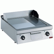 Diamond - Plaque de cuisson électrique, 2/3 lisse et 1/3 rainurée -TOP- - réf. E22/PM8T-NE - gris inox AKS-E22/PM8T-NE