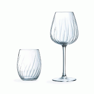 Ensemble 16 verres à pied et gobelets Swirly - Cristal d'Arques - transparent verre 0883314994681