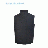 Gilet de travail polaire matelassé noir - Coton, polyester, élasthanne - 4 poches - TYPHON+ SAM PBV_0