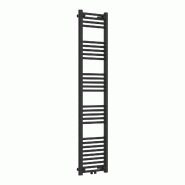 Helloshop26 - Radiateur sèche-serviettes chauffage salle de bain acier 160 x 40 cm noir 03_0010426 - noir 3000225218348