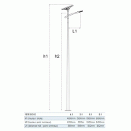 Lampadaire urbain solaire sun key xl / led / 80 w / 3000 lm / en acier galvanisé thermolaqué_1