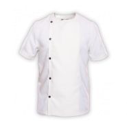 Life origine mc blanc - veste de cuisine - life is a game - manche courte noir