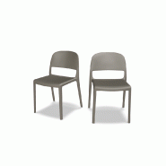 Lot de 2 chaises BLENDY - marron